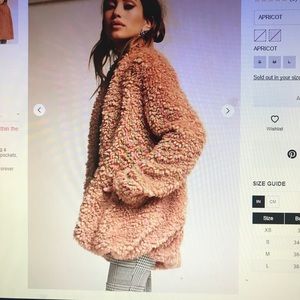 Draped Faux Shearling/ Teddy jacket NEW WITH TAGS